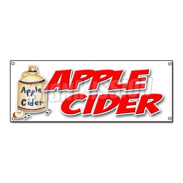 APPLE CIDER BANNER SIGN fresh orchard produce picked homemade delicious ripe
